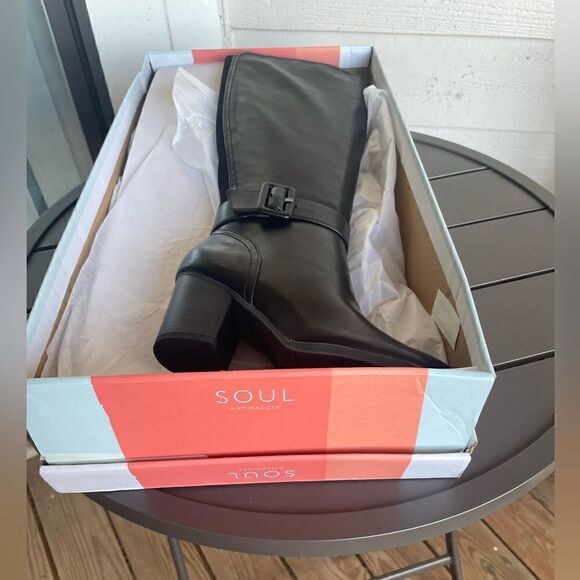 NWT Soul Naturalizer Twinkle Knee High Block Heel Black Women’s Boots Size 6M - Picture 13 of 14